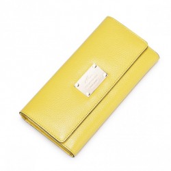 Śliczny modny portfel Żółty